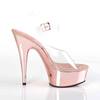 Pleaser - DELIGHT608 Ankle strap sandal - Transparent/Pink Product image